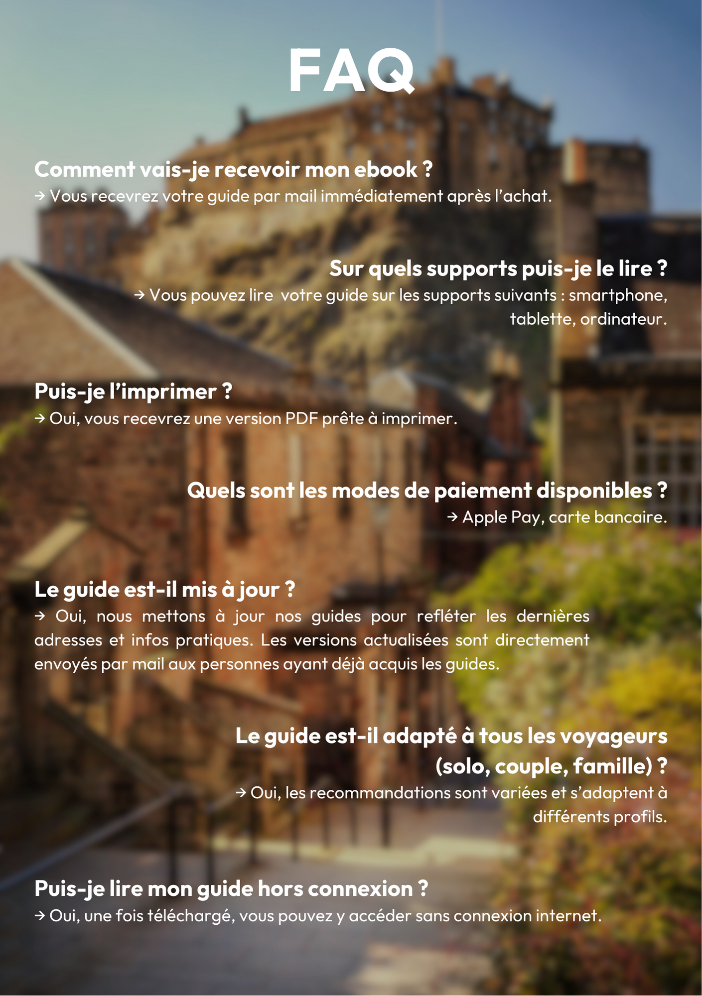 Les splendeurs de Edimbourg⎜Format Numérique