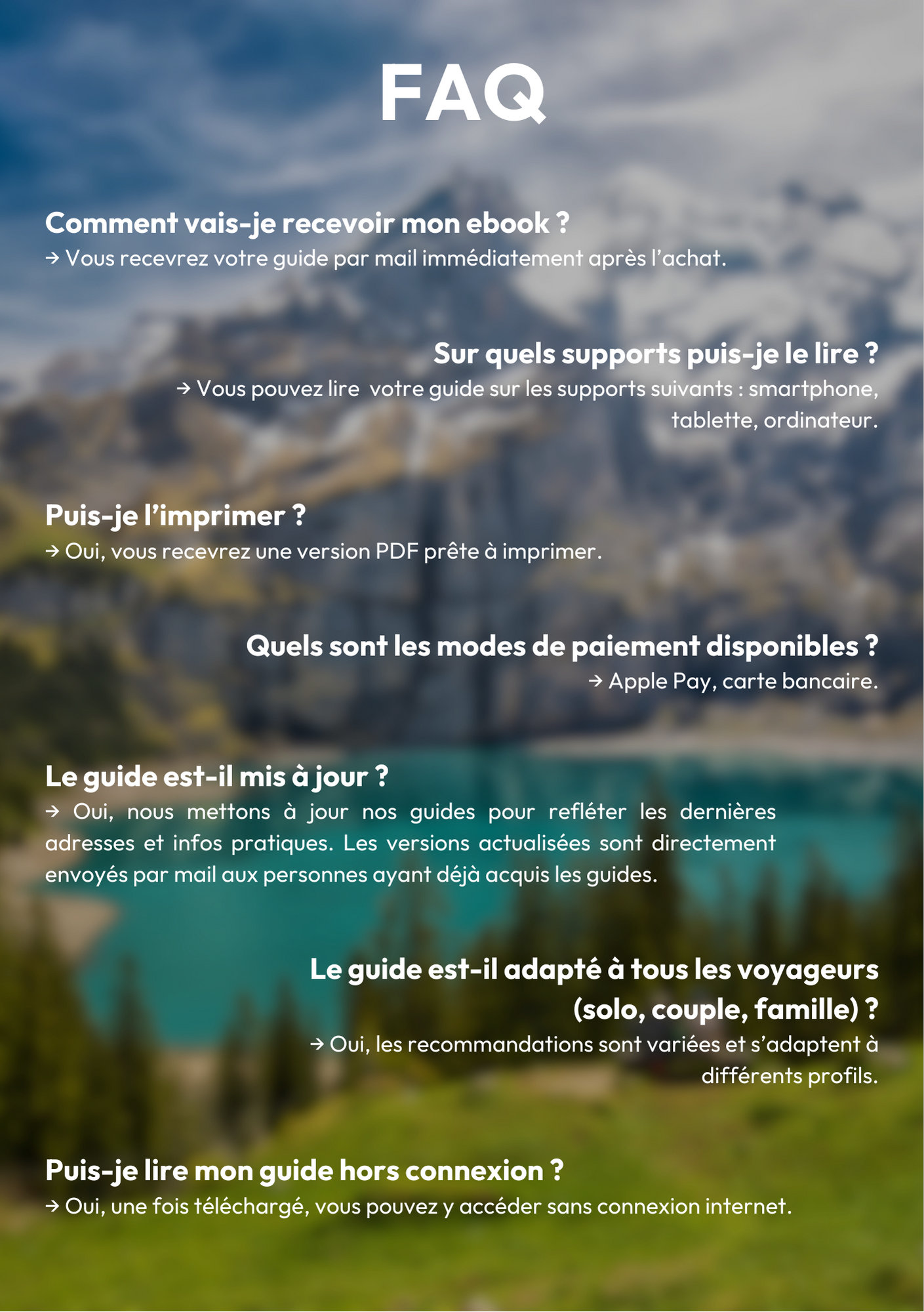 Les splendeurs de Suisse ⎜Format Numérique