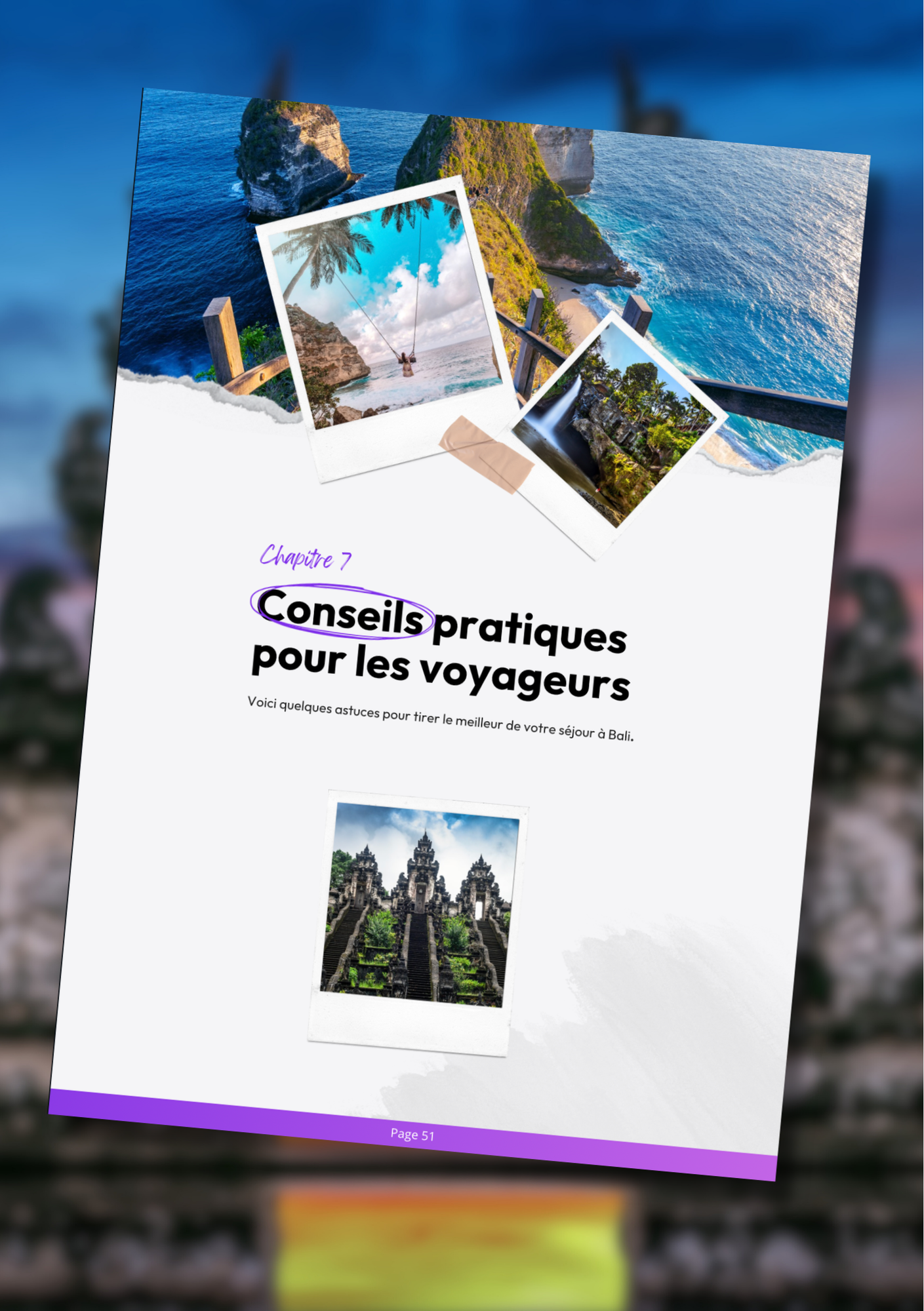 Les 100 splendeurs de Bali⎜Format Numérique